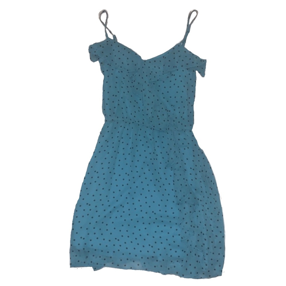 B darlin polka dot ruffle dress